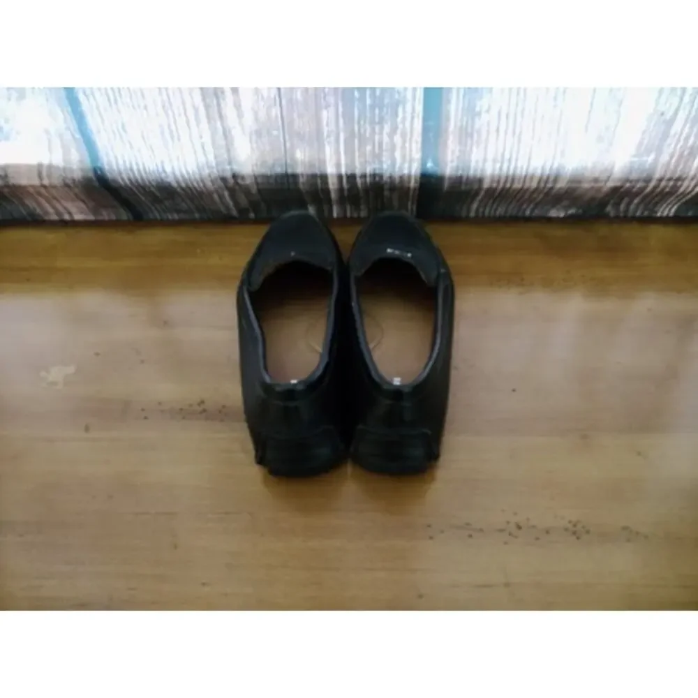 Coach Womens Loafer Flats Black Slip-On Driving Moccasins Logo Hardware Size 10 - Picture 4 of 6